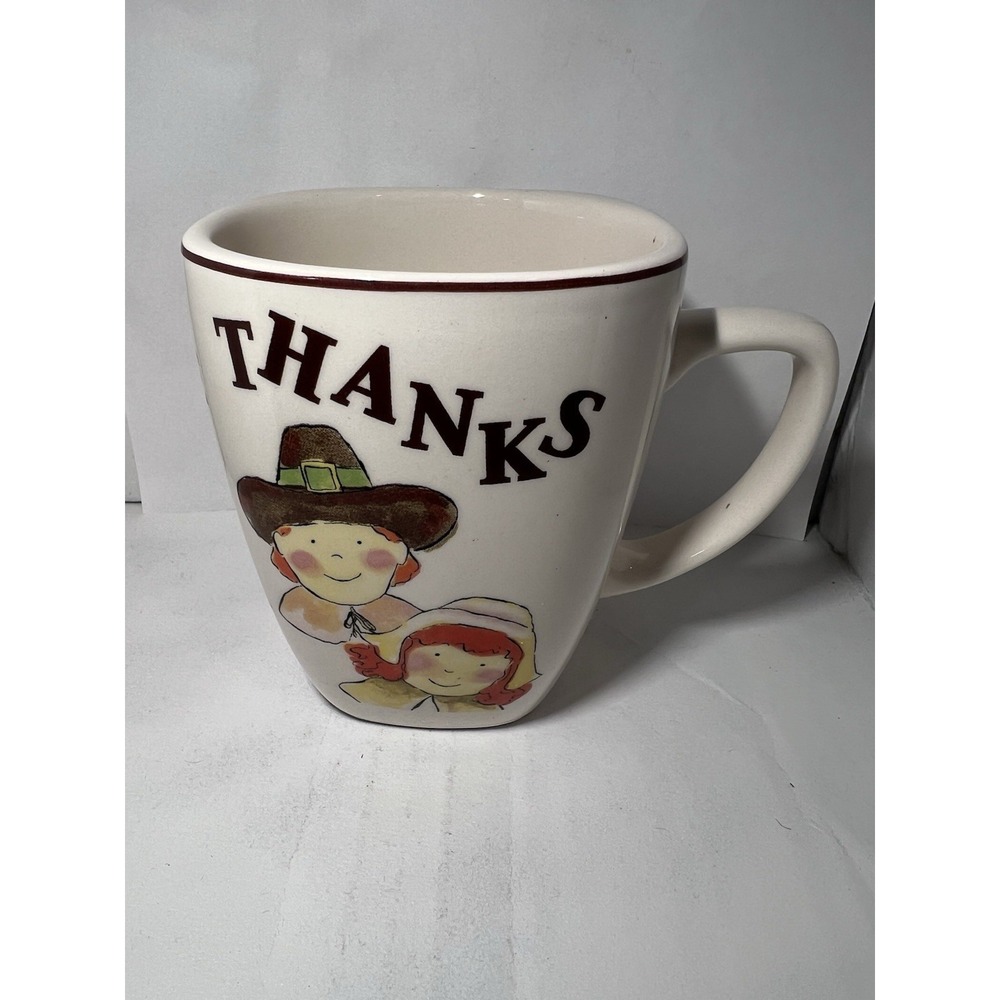 Rosanna Thanksgiving Coffee Mug Pumpkin Pie Turkey Fall Autumn Harvest  4" Tall